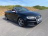 USED 2019 19 AUDI S3 2.0 TFSI Cabriolet 2dr Petrol S Tronic quattro Euro 6 (s/s) (300 ps) PARK PILOT - B&O STEREO PACKAGE - CRUISE CONTROL - HEATED SEATS - COCKPIT NAVIGATION - FOLDING MIRRORS