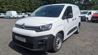 USED 2023 23 CITROEN BERLINGO Enterprise Pro M EAT8 Automatic Blue Hdi 130 PS With Air Conditioning, Electric Pack, Parking Sensors, Side Door, 3 Seat Cab - Touch Screen Android Auto / Car Play ,  Bulkhead and Ply Lining finished in 