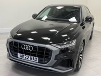 USED 2022 22 AUDI Q8 3.0 TFSI V6 55 S line SUV 5dr Petrol Tiptronic quattro Euro 6 (s/s) (340 ps) 1 OWNER FROM NEW + WIRELESS APPLE CARPLAY + FULL AUDI SERVICE HISTORY + UPGRADED ALLOYS + FLAT-BOTTOM STEERING WHEEL