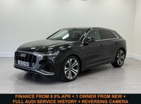 USED 2022 22 AUDI Q8 3.0 TFSI V6 55 S line SUV 5dr Petrol Tiptronic quattro Euro 6 (s/s) (340 ps) 1 OWNER FROM NEW + WIRELESS APPLE CARPLAY + FULL AUDI SERVICE HISTORY + UPGRADED ALLOYS + FLAT-BOTTOM STEERING WHEEL