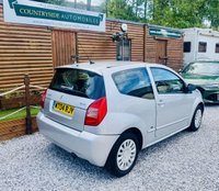 USED 2004 04 CITROEN C2 1.1i SX Hatchback 3dr Petrol Manual (141 g/km, 59 bhp) This has got to be one for Matthewson's Auction. 1 Owner from new ! No Former keepers ! Only 38000 miles from brand new. Drives like new with not a single knock or rattle. Bright blue unmarked interior. Absolutely original in every way still on original wheel trims and even got the supplying dealers window stickers in the window. Does have a few light scuffs here and there but I'm mindful that it is probably better to be left original. Original order and bill of sale in the pack,