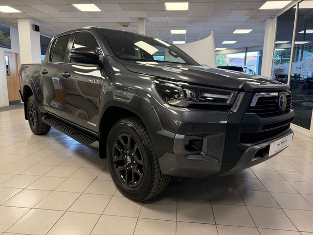 View our Toyota HI-Lux 2.8 D-4D-h Invincible X Pickup 4dr Diesel Hybrid Auto 4WD Euro 6 (204 ps)