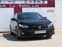 USED 2017 17 HONDA CIVIC 1.0 VTEC Turbo SR Hatchback 5dr Petrol CVT Euro 6 (s/s) (129 ps) 