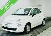 USED 2014 14 FIAT 500 1.2 Pop Hatchback 3dr Petrol Manual Euro 6 (s/s) (69 bhp) Here we have a clean and tidy 2014 Fiat 500 pop, finished in Olde English white with contrasting bright red interior. Has had a previous insurance claim paid against the car in 2023 but nothing too serious, see pics of previous damage in photos. Low insurance group and great on fuel and looks great value for money at circa &pound;2k on a 14 plate. Will have a full service and a new MOT Prior to collection.
