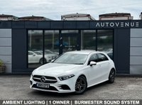 USED 2019 19 MERCEDES-BENZ A-CLASS 1.3 A180 AMG Line (Premium) Hatchback 5dr Petrol 7G-DCT Euro 6 (s/s) (136 ps) 1 OWNER + AMBIENT LIGHTING + BURMESTER + SAT NAV + CRUISE CONTROL