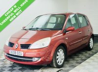 USED 2008 08 RENAULT SCENIC 1.9 dCi Dynamique MPV 5dr Diesel Manual (159 g/km, 130 bhp) 2008 (08) Renault Megane Dynamique S 1.9 dCi 130 5dr. Only 89,758 miles. Striking metallic wine red. Just completed a full service and comes with a brand new 12-month MOT. Powerful yet highly economical 130 bhp diesel engine. Excellent spec including alloy wheels and sports styling. Spacious, practical, and completely ready to drive away. Fantastic value at just &pound;1,995.