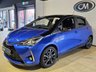USED 2017 67 TOYOTA YARIS 1.5 VVT-i Blue Bi-Tone Hatchback 5dr Petrol Manual Euro 6 (111 ps) Main dealer SH, 2 Keys, Reverse Camera