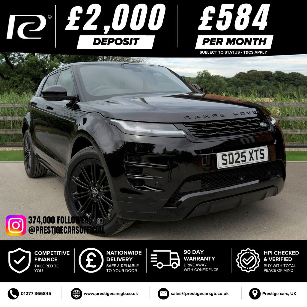 Black 2025 Land Rover Range Rover Evoque All-wheel drive Automatic
