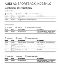 USED 2023 23 AUDI A3 1.0 TFSI 30 S line Sportback 5dr Petrol S Tronic Euro 6 (s/s) (110 ps) ONE OWNER FROM NEW