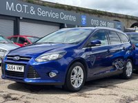 USED 2014 64 FORD FOCUS 1.0T EcoBoost Titanium Navigator Estate 5dr Petrol Manual Euro 5 (s/s) (125 ps) FSH + CRUISE + SAT NAV + 1 OWNER + ULEX + &pound;20 TAX
