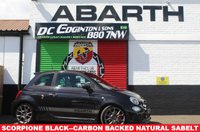 USED 2017 67 ABARTH 595 1.4 T-Jet Competizione Hatchback 3dr Petrol Manual Euro 6 (180 bhp) SCORPIONE BLACK--CARBON NATURAL SABELT--RED BREMBO