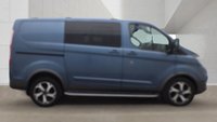 USED 2021 21 FORD TRANSIT CUSTOM Crew Van Double Cab Active Automatic Tdci 170 PS L1 H1 320 With Air Conditioning, Sat Nav, Reverse Camera, Electric Pack, Alloy Wheels, Running Boards, Tailgate, Bulkhead and Ply Lining finished in Chrome Blue in great condition. Service History . Make yor next van purchase in a colour . Upgrade your fleet or business transport with a Ford Transit Custom Crew Van Active, finished in a standout Chrome Blue. This L1 H1 Double Cab combines commercial practicality with executive-level specification. Powered by a responsive 170 PS TDCi engine mated to an automatic transmission, it delivers effortless torque and a refined drive. The van is in great condition and comes with a full service history, confirming its meticulous maintenance record.  Designed for both team transport and cargo, the double cab layout features a full bulkhead and a professionally fitted ply lining, protecting the load area from daily wear. The tailgate provides easy access, while air conditioning, satellite navigation, and a reverse camera make every journey safer and more comfortable. The electric pack, alloy wheels, and running boards enhance both usability and presence. Make your next van purchase in a colour that stands out for the right reasons. Contact us today to view this exceptional example. 