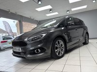 USED 2018 68 FORD S-MAX 2.0 TDCi ST-Line MPV 5dr Diesel Manual Euro 6 (s/s) (180 ps) MAGNETIC GREY / ST-LINE / 7 SEATER / TOUCHSCREEN APPLE CARPLAY & ANDROID AUTO / FRONT & REAR SENSORS / AMBIENT LIGHTING / HEATED SEATS / HEATED WINDSCREEN / LANE CONTROL / NAVIGATION / CRUISE CONTROL