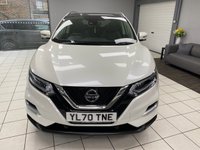 USED 2021 70 NISSAN QASHQAI 1.3 DIG-T N-Motion SUV 5dr Petrol Manual Euro 6 (s/s) (140 ps) STORM WHITE / 3D QUITLED NAPPA LEATHER / PANORAMIC ROOF / TOUCHSCREEN APPLE CARPLAY & ANDROID AUTO / REAR SENSORS / 360 CAMERAS / HEATED SEATS / DAB / CRUISE CONTROL
