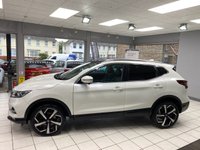 USED 2021 70 NISSAN QASHQAI 1.3 DIG-T N-Motion SUV 5dr Petrol Manual Euro 6 (s/s) (140 ps) STORM WHITE / 3D QUITLED NAPPA LEATHER / PANORAMIC ROOF / TOUCHSCREEN APPLE CARPLAY & ANDROID AUTO / REAR SENSORS / 360 CAMERAS / HEATED SEATS / DAB / CRUISE CONTROL