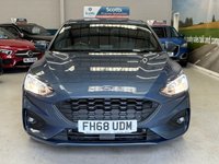 USED 2019 68 FORD FOCUS 1.0T EcoBoost ST-Line X Hatchback 5 Door Petrol Manual Blue Euro 6 1 Former Keeper +BLUETOOTH+CRUISE+PARK SENSORS+
