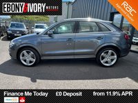 USED 2014 14 AUDI Q3 2.0 TDI S line SUV 5dr Diesel S Tronic quattro Euro 5 (s/s) (177 ps) 2 OWNERS FROM NEW 2 KEYS BOOK PACK SERVICED IF REQUIRED AND A MINIMUM OF 9 MONTHS MOT WITHIN THE SALE