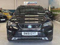 USED 2018 18 SEAT ATECA 2.0 TDI FR SUV 5 Door Diesel Manual Black 4Drive Euro 6  PARK SENSORS+REVERSE CAM+DAB RADIO