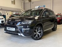 USED 2018 18 SEAT ATECA 2.0 TDI FR SUV 5 Door Diesel Manual Black 4Drive Euro 6  PARK SENSORS+REVERSE CAM+DAB RADIO