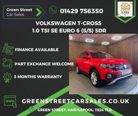 USED 2019 69 VOLKSWAGEN T-CROSS 1.0 TSI SE Euro 6 (s/s) 5dr Serviced+MOTd+3 Month Warranty