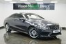 USED 2014 64 MERCEDES-BENZ E CLASS 2.1 E220d BlueTEC AMG Line G-Tronic+ Euro 6 (s/s) 2dr Full Black Leather, Sat Nav