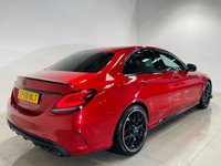 USED 2018 68 MERCEDES-BENZ C-CLASS 1.5 C200 MHEV EQ Boost AMG Line Saloon 4dr Petrol G-Tronic+ Euro 6 (s/s) (198 ps) Hyacinth Red | Black Alcantara Interior | Custom Black Pack | AMG Style Wheels | Widescreen Media | Privacy Glass | ULEZ OK | Low Mileage