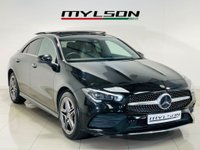 USED 2022 71 MERCEDES-BENZ CLA 1.3 CLA250e 15.6kWh AMG Line (Premium Plus) Coupe 4dr Petrol Plug-in Hybrid 8G-DCT Euro 6 (s/s) (218 ps) Cosmos Black | Black Leather Interior | Glass Panoramic Roof | Privacy Glass | Heated Seats | Ambient Lighting | ULEZ OK