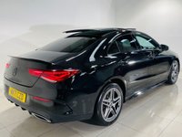 USED 2022 71 MERCEDES-BENZ CLA 1.3 CLA250e 15.6kWh AMG Line (Premium Plus) Coupe 4dr Petrol Plug-in Hybrid 8G-DCT Euro 6 (s/s) (218 ps) Cosmos Black | Black Leather Interior | Glass Panoramic Roof | Privacy Glass | Heated Seats | Ambient Lighting | ULEZ OK