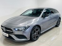 USED 2023 23 MERCEDES-BENZ CLA 1.3 CLA250e 15.6kWh AMG Line (Premium) Shooting Brake 5dr Petrol Plug-in Hybrid 8G-DCT Euro 6 (s/s) (218 ps) Mountain Grey | Black Alcantara Interior with Red Stitching | Ambient Lighting | Apple CarPlay | Night Pack | Heated Seats | ULEZ OK