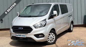 2022 FORD TRANSIT CUSTOM 72 LIMITED 6 SEAT DCIV CREW CAB L2 LWB Euro 6 2.0 320 170 BHP £14995.00