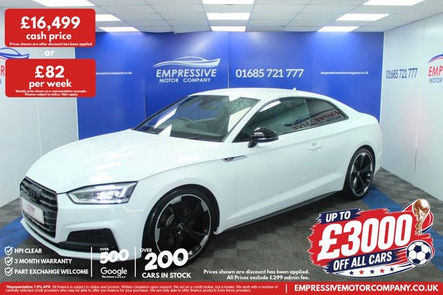 View our Audi A5 2.0 TFSI 35 Black Edition Coupe 2dr Petrol S Tronic Euro 6 (s/s) (150 ps)