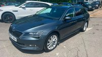 USED 2017 67 SKODA SUPERB Grey 2.0 TSI SE L Executive Estate, 100,000 miles, Euro 6, DSG Automatic, Leather, Sat nav, 18in alloys, F&R sensors, ULEZ compliant. This exceptional 2017 Skoda Superb 2.0 TSI SE L Executive DSG Estate is a superb example of Skoda's flagship family vehicle, having had just two previous owners from new. Powered by the impressive 2.0 litre turbocharged petrol engine producing 220 PS and paired with the smooth DSG automatic gearbox, it delivers outstanding performance whilst maintaining excellent comfort and refinement. Capable of reaching 0-60 mph in just 6.9 seconds, this Superb offers effortless motorway cruising and responsi