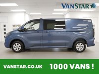 USED 2025 74 FORD TRANSIT CUSTOM 320 2.0 EBL 136 BHP L2 LONG LIMITED AUTOMATIC 6 SEATER CREWCAB NEW SHAPE | 6 SEATER | AUTOMATIC | SAT NAV