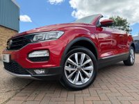 USED 2021 VOLKSWAGEN T-ROC 1.5 TSI EVO Design Cabriolet Kings Red Vienna Leather Petrol DSG Euro 6 (s/s) (150 ps) LOVELY SPEC T-ROC CABRIOLET VIENNA LEATHER LEATHER DISCOVER MEDIA NAVIGATION DAB PHONE PROJECTION
