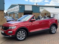 USED 2021 VOLKSWAGEN T-ROC 1.5 TSI EVO Design Cabriolet Kings Red Vienna Leather Petrol DSG Euro 6 (s/s) (150 ps) LOVELY SPEC T-ROC CABRIOLET VIENNA LEATHER LEATHER DISCOVER MEDIA NAVIGATION DAB PHONE PROJECTION