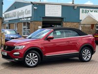 USED 2021 VOLKSWAGEN T-ROC 1.5 TSI EVO Design Cabriolet Kings Red Vienna Leather Petrol DSG Euro 6 (s/s) (150 ps) LOVELY SPEC T-ROC CABRIOLET VIENNA LEATHER LEATHER DISCOVER MEDIA NAVIGATION DAB PHONE PROJECTION