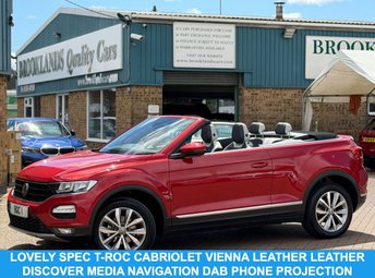 2021 VOLKSWAGEN T-ROC 1.5 TSI EVO Design Cabriolet Kings Red Vienna Leather Petrol DSG Euro 6 (s/s) (150 ps) £21995.00