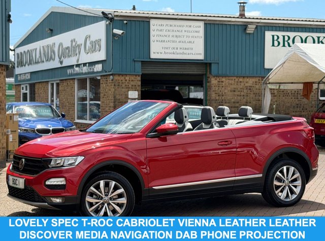 View our Volkswagen T-Roc 1.5 TSI EVO Design Cabriolet Kings Red Vienna Leather Petrol DSG Euro 6 (s/s) (150 ps)