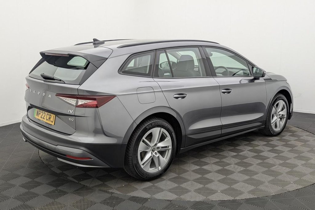 USED 2022 22 SKODA ENYAQ iV 62kWh 60 SUV 5dr Electric Auto (DC120kW) (179 ps) Car Play, Sat Nav, Sensors