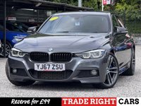USED 2017 67 BMW 3 SERIES 330d 3.0 M-Sport Shadow Edition [Nav] 4dr - &pound;4k Extras! RED LEATHER | PRO NAV | HK