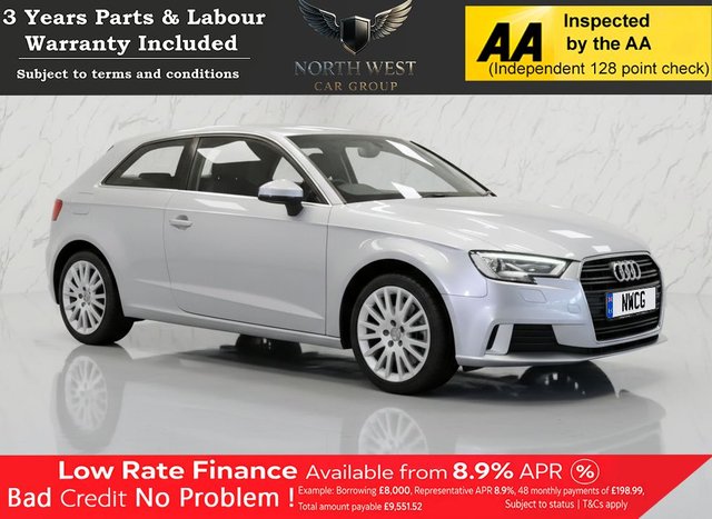 View our Audi A3 1.6 TDI Sport Hatchback 3dr Diesel Manual Euro 6 (s/s) (110 ps) NATIONWIDE PARTS & LABOUR WARRANTY INCLUDED + 12 MONTHS AA BREAKDOWN FREE