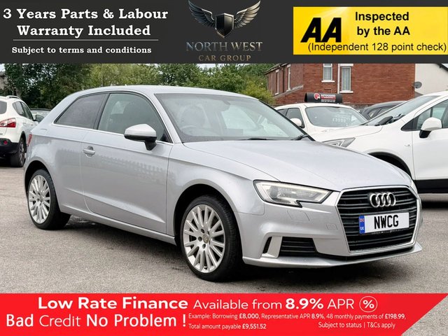 View our Audi A3 1.6 TDI Sport Hatchback 3dr Diesel Manual Euro 6 (s/s) (110 ps) NATIONWIDE PARTS & LABOUR WARRANTY INCLUDED + 12 MONTHS AA BREAKDOWN FREE