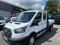 USED 2020 20 FORD TRANSIT 2.0 350 EcoBlue Leader DRPOSIDE Double Cab 4dr Diesel Manual RWD L3 Euro 6 (130 ps) NO VAT JUST 44K FSH !!!! FRESH MOT + SERVICE !!!