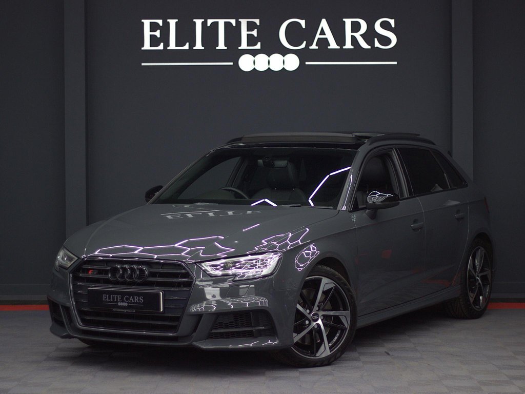USED 2019 19 AUDI S3 2.0 TFSI Black Edition Sportback S Tronic quattro Euro 6 (s/s) 5dr PAN ROOF|NANO GREY|TECH PACK