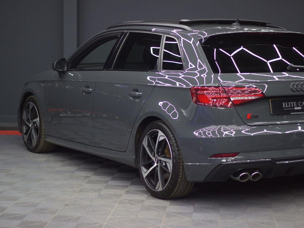 USED 2019 19 AUDI S3 2.0 TFSI Black Edition Sportback 5dr Petrol S Tronic quattro Euro 6 (s/s) (300 ps) PAN ROOF|NANO GREY|TECH PACK