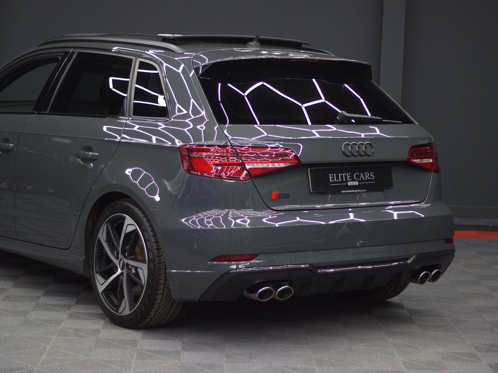 USED 2019 19 AUDI S3 2.0 TFSI Black Edition Sportback 5dr Petrol S Tronic quattro Euro 6 (s/s) (300 ps) PAN ROOF|NANO GREY|TECH PACK