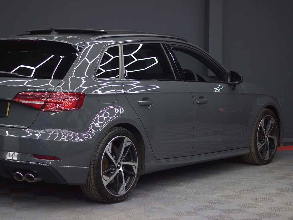 USED 2019 19 AUDI S3 2.0 TFSI Black Edition Sportback 5dr Petrol S Tronic quattro Euro 6 (s/s) (300 ps) PAN ROOF|NANO GREY|TECH PACK