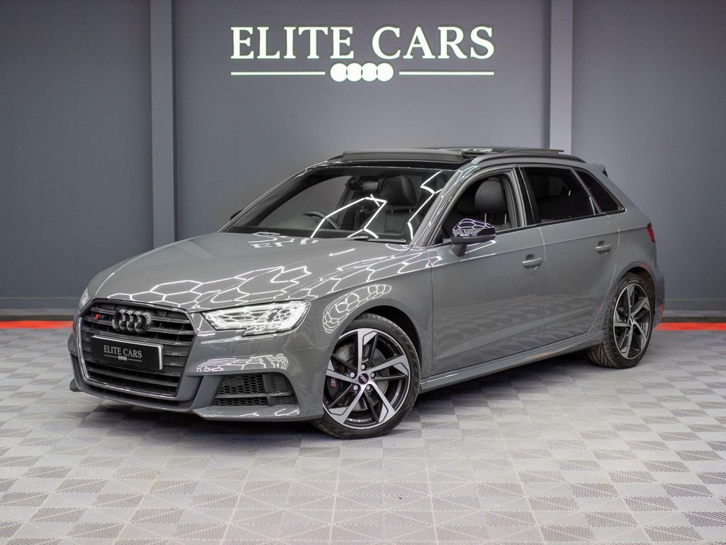 USED 2019 19 AUDI S3 2.0 TFSI Black Edition Sportback 5dr Petrol S Tronic quattro Euro 6 (s/s) (300 ps) PAN ROOF|NANO GREY|TECH PACK