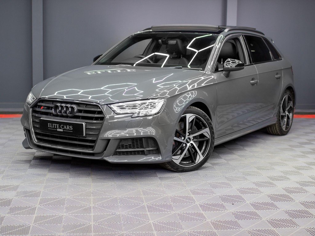USED 2019 19 AUDI S3 2.0 TFSI Black Edition Sportback 5dr Petrol S Tronic quattro Euro 6 (s/s) (300 ps) PAN ROOF|NANO GREY|TECH PACK