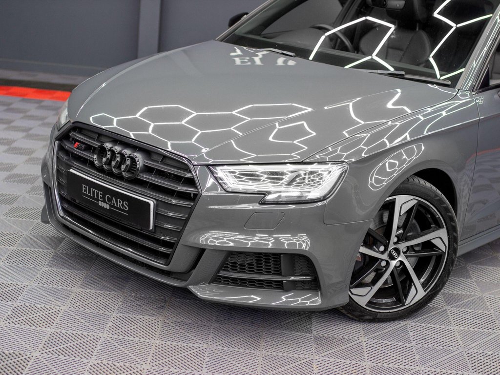 USED 2019 19 AUDI S3 2.0 TFSI Black Edition Sportback 5dr Petrol S Tronic quattro Euro 6 (s/s) (300 ps) PAN ROOF|NANO GREY|TECH PACK